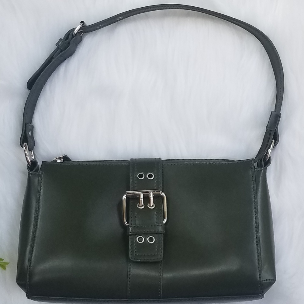 Dark green handbag by Wilson Leather